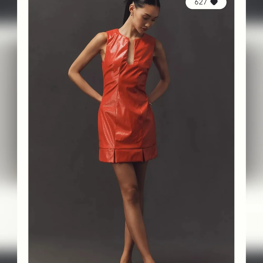 Siempre x Anthropologie Sleeveless Faux Leather Mini Dress - Picture 3 of 9